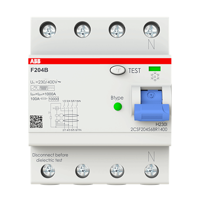 เบรคเกอร์กันไฟดูด 40 แอมป์ 4 โพล ABB RCCB F204 B-40/0.03 (Type B)_2